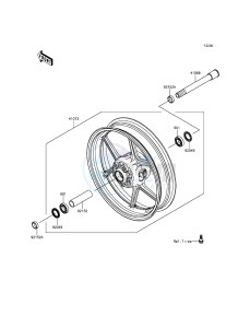 VERSYS 1000 KLZ1000BFF FR GB XX (EU ME A(FRICA) drawing Front Hub