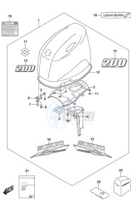 DF 200A drawing Engine Cover (Black)