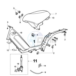 FOX A2 BE drawing FRAME AND SADDLE