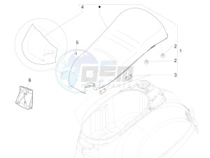 GTS 300 IE ABS E4 (APAC) drawing Saddle/seats