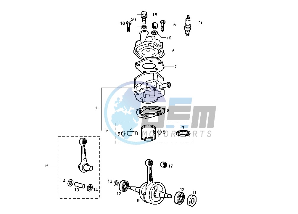 Crankshaft-cylinder