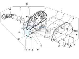 GTS 125 4T E3 drawing Air filter