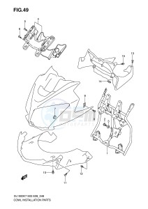 DL1000 (E3-E28) V-Strom drawing COWL BODY INSTALLATION PARTS