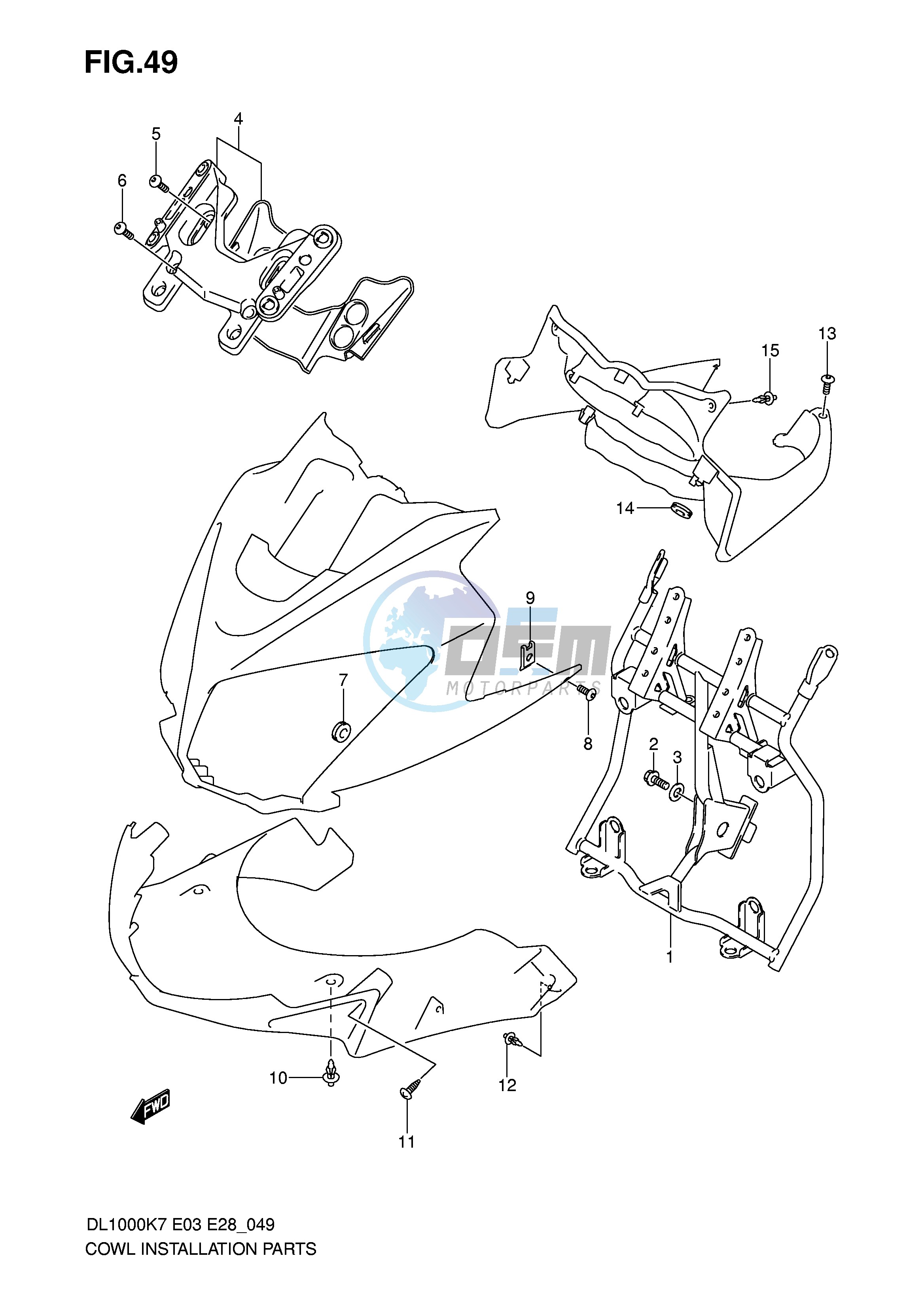 COWL BODY INSTALLATION PARTS