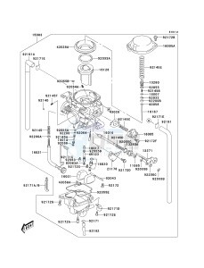 KLX 400 A [KLX400SR KLX400R] (A1-A2 A2 CAN ONLY) [KLX400SR KLX400R] drawing CARBURETOR -- CA- -