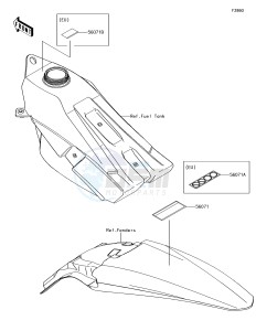 KX450F KX450HHF EU drawing Labels