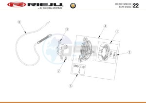 BYE-BIKE-WHITE drawing REAR BRAKE