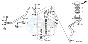 CB600F39 Spain - (SP / ST) drawing REAR BRAKE MASTER CYLINDER (CB600F/F3)