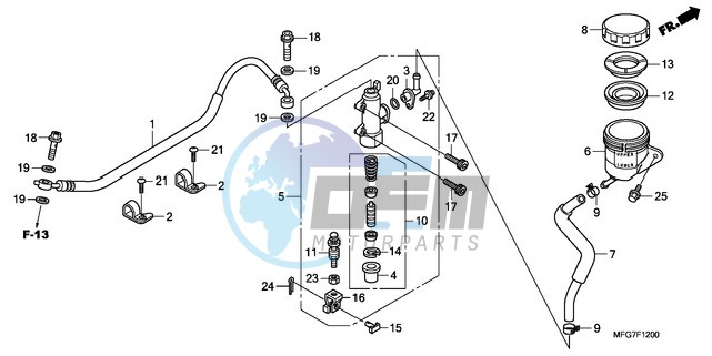 REAR BRAKE MASTER CYLINDER (CB600F/F3)