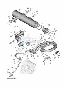 YXE1000EW YX10EPAM (B4M5) drawing EXHAUST