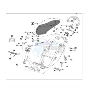 KISBEE AX drawing FRAME AND SADDLE