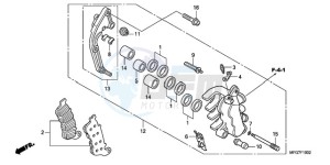 CB600FA39 Europe Direct - (ED / ABS ST) drawing L. FRONT BRAKE CALIPER (CB600FA/FA3)