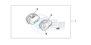 CBF1000T drawing 33 LITRE PANNIER SET PEARL AMBER YELLOW