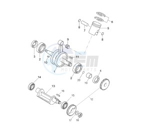 TZR 50 drawing CRANKSHAFT AND PISTON