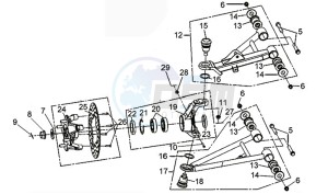 QUADRAIDER 600 DELUXE drawing REAR FORK SUSPENSION