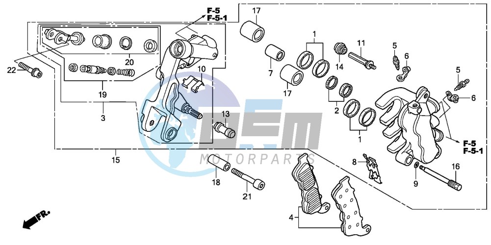 FRONT BRAKE CALIPER (L.)