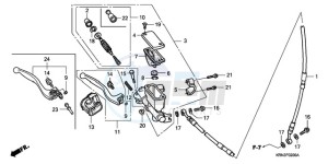 CRF250R9 Europe Direct - (ED / CMF) drawing FR. BRAKE MASTER CYLINDER