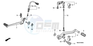 VFR1200FDD VFR1200F Dual Clutch UK - (E) drawing PEDAL