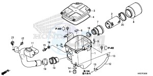 TRX420FE1G TRX420 Europe Direct - (ED) drawing AIR CLEANER