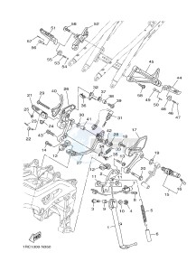 MT09 900 BELGIUM drawing STAND & FOOTREST