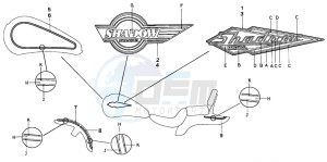 VT1100C2 drawing STRIPE/MARK (VT1100CS/CT)