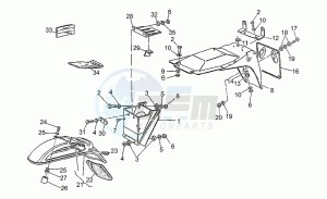 V 75 750 PA Vecchio Tipo PA Vecchio Tipo drawing Front/rear mudguards