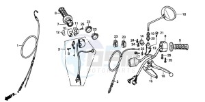 CRM50R drawing HANDLE LEVER/SWITCH/ CABLE