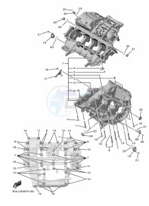 YZF1000 YZF-R1 (B3L1) drawing CRANKCASE