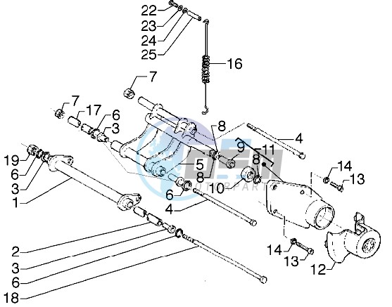 Swinging arm