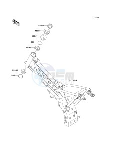 KLX 110 A (KLX110 MONSTER ENERGY) (A6F-A9FA) A6F drawing FRAME