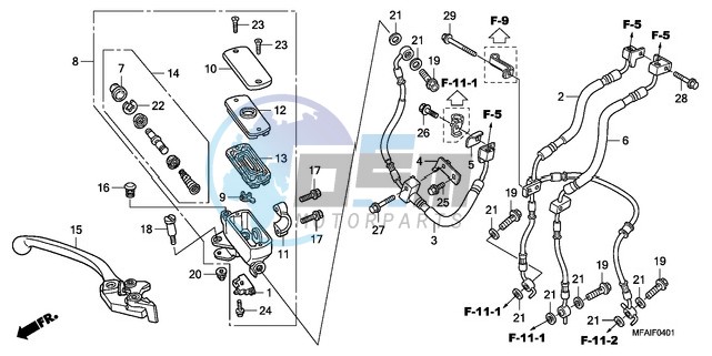 FR. BRAKE MASTER CYLINDER (CBF1000A/T/S)