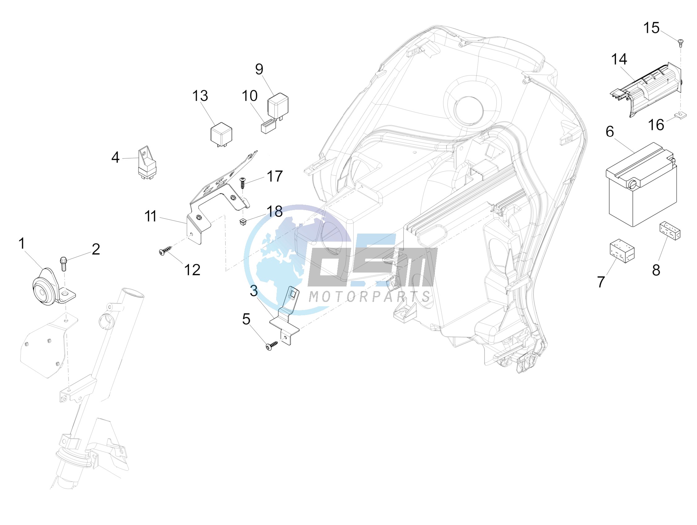 Remote control switches - Battery - Horn