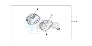 CBF1000TA UK - (E / ABS MKH) drawing 33L PANNIER PEARL COOL WHITE