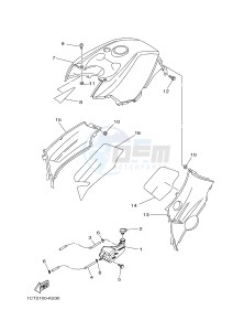 YFM450FWA YFM450DE GRIZZLY 450 IRS (1CUL 1CUM 1CUN) drawing SIDE COVER