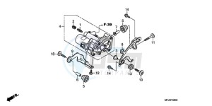 CBR600RAA Europe Direct - (ED / ABS) drawing REAR POWER UNIT (CBR600RA)