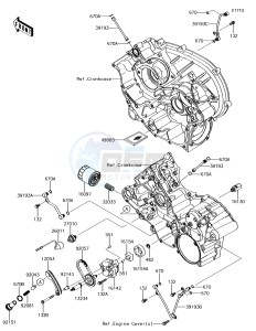 BRUTE FORCE 750 4x4i EPS KVF750HJF EU drawing Oil Pump