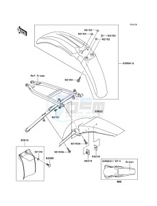 KX250 KX250R7F EU drawing Fenders