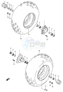 LT80 (P3-P28) drawing FRONT WHEEL