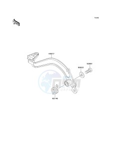 KMX 125 A [KMX 125] (A12-A14) [KMX 125] drawing BRAKE PEDAL