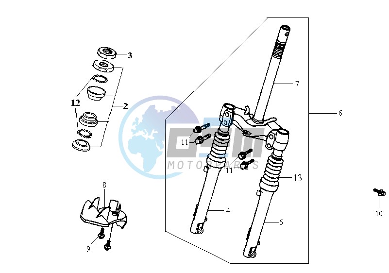 FRONT FORK/ STEERING HEAD BEARING