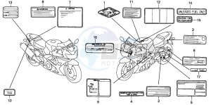 CBR900RE drawing CAUTION LABEL