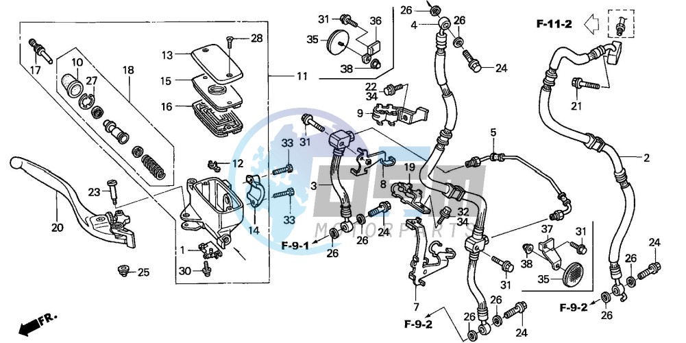 FR. BRAKE MASTER CYLINDER (NT650V2/3/4/5)