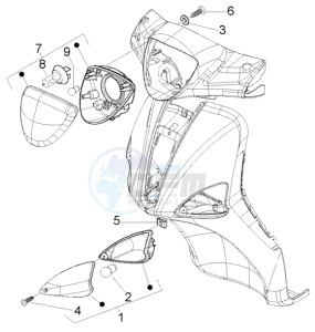 Liberty 125 Leader RST drawing Head lamp