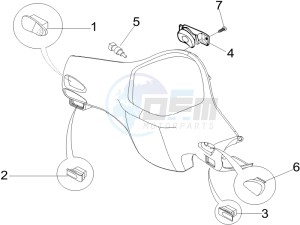 LX 50 4T USA drawing Selectors - Switches - Buttons