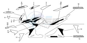 CBR125R drawing MARK/STRIPE (CBR125RW7)