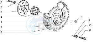 Stalker 50 drawing Rear wheel (Vehicle with rear hub brake)