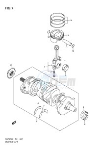 GSR750 (E21) drawing CRANKSHAFT