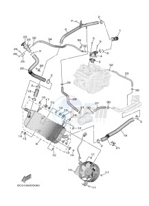 XP530 XP530D-A TMAX DX ABS (BC38) drawing RADIATOR & HOSE