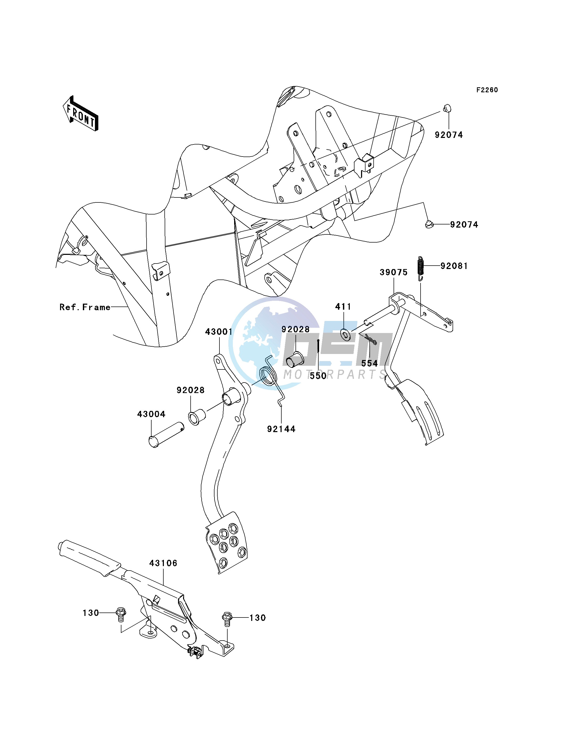 BRAKE PEDAL_THROTTLE LEVER