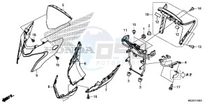 CB500FE CB500F UK - (E) drawing FRONT COWL